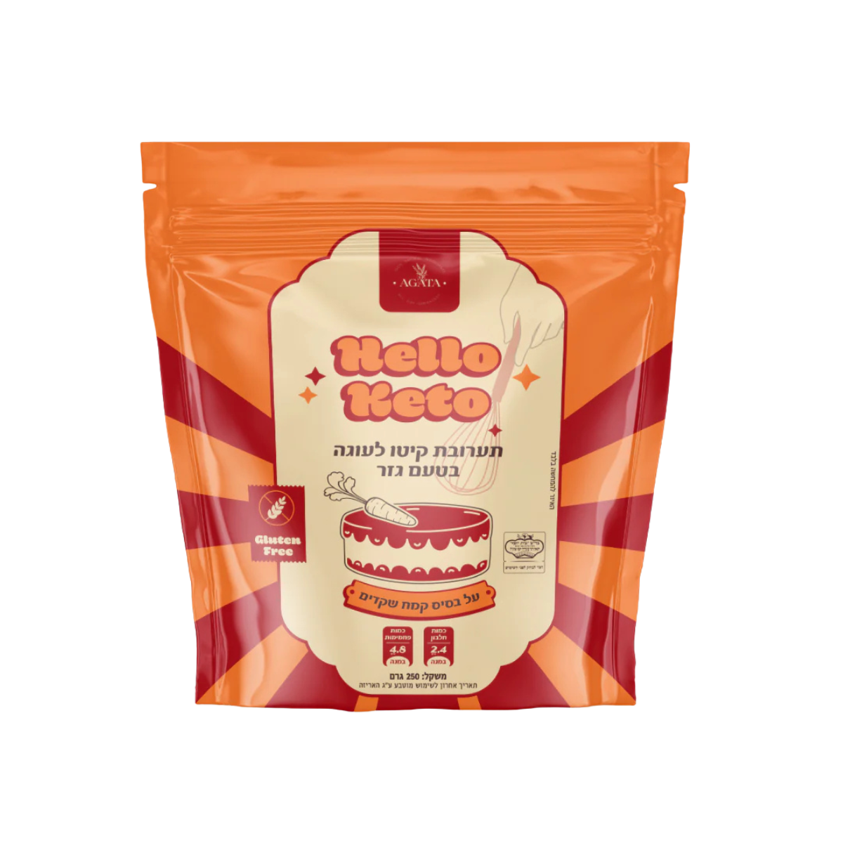 תערובת קיטו לעוגה - בטעם גזר