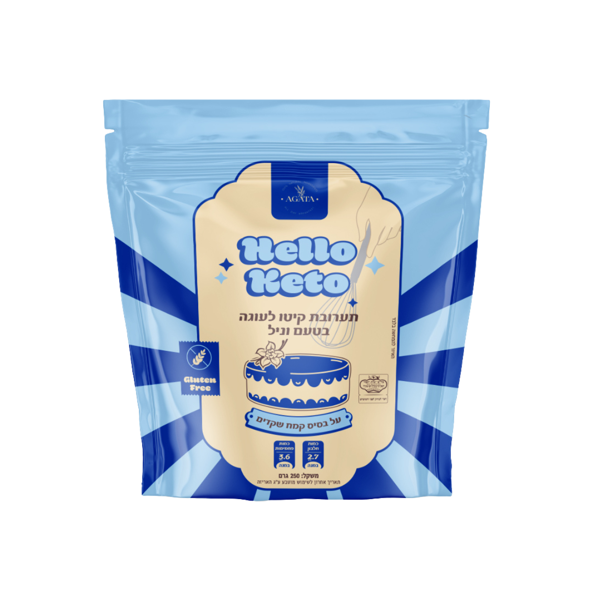 תערובת קיטו לעוגה - בטעם וניל